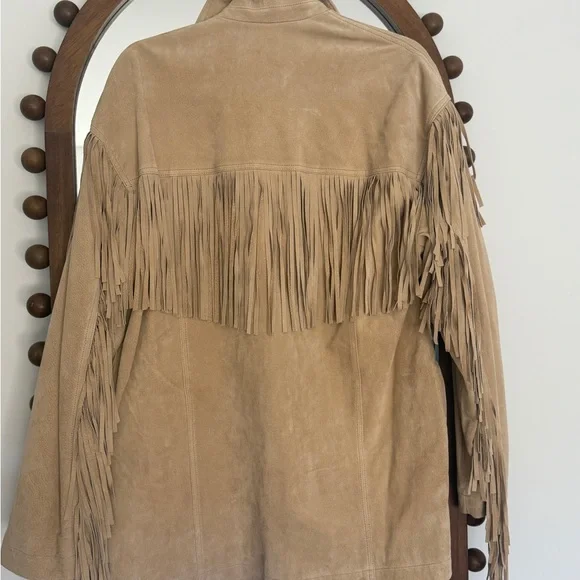 Zara Suede Fringe Jacket XS-S - Picture 2 of 3